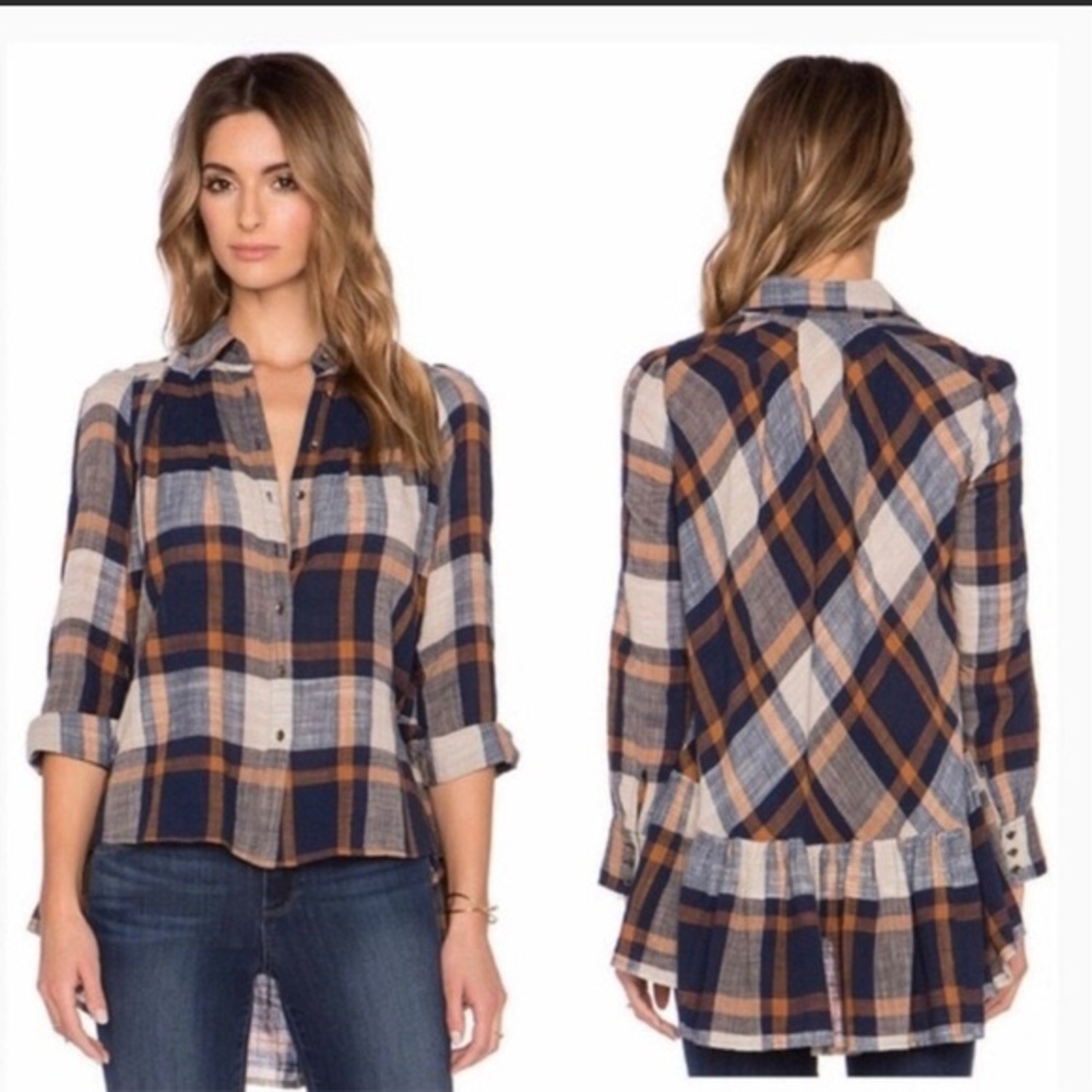 Free People Preppy in Plaid Buttondown